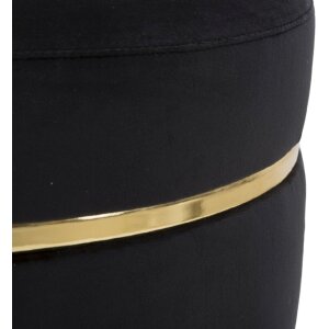 Mauro Ferretti taburet Paris Ø 35x40.5 cm aur negru