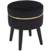 Mauro Ferretti taburet Paris Ø 35x40.5 cm aur negru