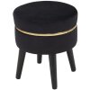 Mauro Ferretti taburet Paris Ø 35x40.5 cm aur negru