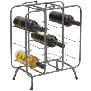Mauro Ferretti Flaschenregal Quadratisch 9 Plätze 40x23x47,5 cm dunkelgrau