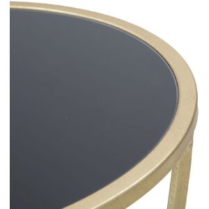 Mauro Ferretti masă telefonică simplă Ø 35x75 cm aur negru