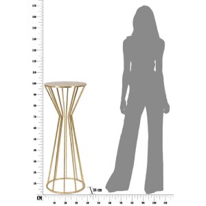 Mauro Ferretti masă laterală Stick Glam Ø 38x100 cm aur