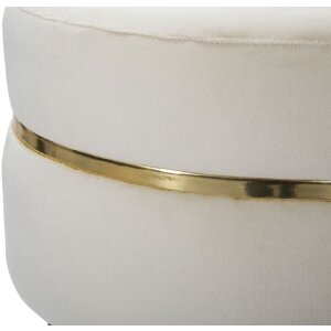 Mauro Ferretti taburet Paris Ø 35x40.5 cm crem negru