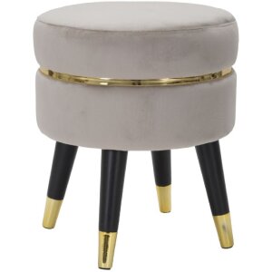 Mauro Ferretti Hocker Paris Ø 35x40,5 cm grau schwarz