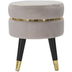 Mauro Ferretti Hocker Paris Ø 35x40,5 cm grau schwarz