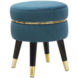 Mauro Ferretti Hocker Paris Ø 35x40,5 cm petrol...