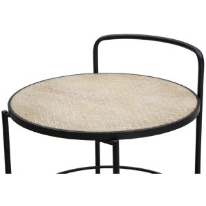 Mauro Ferretti cărucior de servire Arex Ø 40x41.5x82 cm negru maro