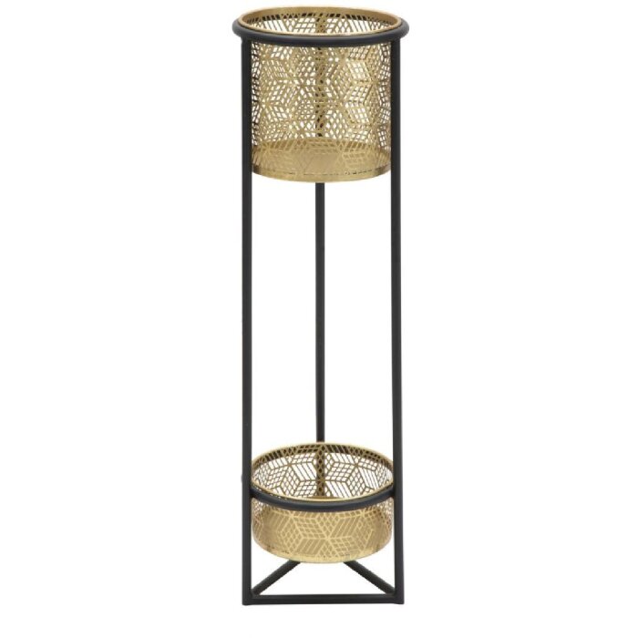 Mauro Ferretti suport pentru plante Doppio Ø 23x80 cm negru auriu