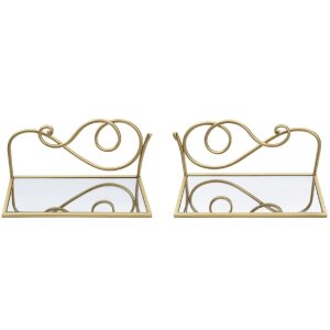 Mauro Ferretti raft de perete set de 2 41.5x18x20.5 cm auriu