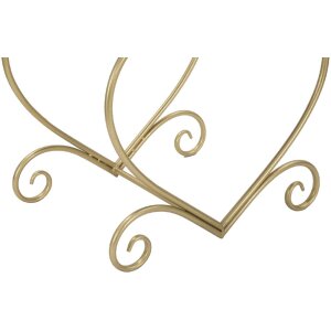 Mauro Ferretti taburet inima 50x37.5x51.5 cm aur crema