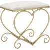 Mauro Ferretti taburet inima 50x37.5x51.5 cm aur crema
