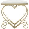 Mauro Ferretti taburet inima 50x37.5x51.5 cm aur crema