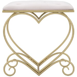 Mauro Ferretti Hocker Herz 50x37,5x51,5 cm gold rosa