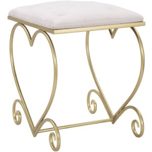 Mauro Ferretti taburet inima 50x37.5x51.5 cm aur roz