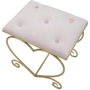 Mauro Ferretti taburet inima 50x37.5x51.5 cm aur roz