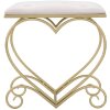 Mauro Ferretti taburet inima 50x37.5x51.5 cm aur roz