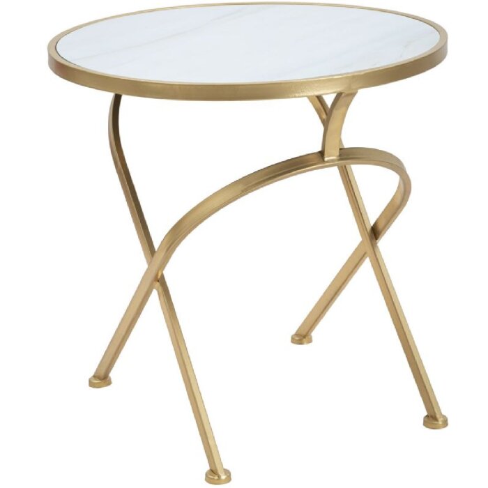 Mauro Ferretti Beistelltisch Glam Mat Ø 50,5x50 cm gold