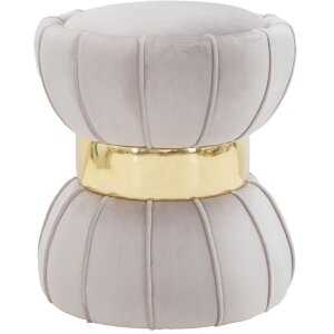 Mauro Ferretti Taburet Flower Ø 40x44 cm gri auriu