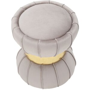 Mauro Ferretti Taburet Flower Ø 40x44 cm gri auriu