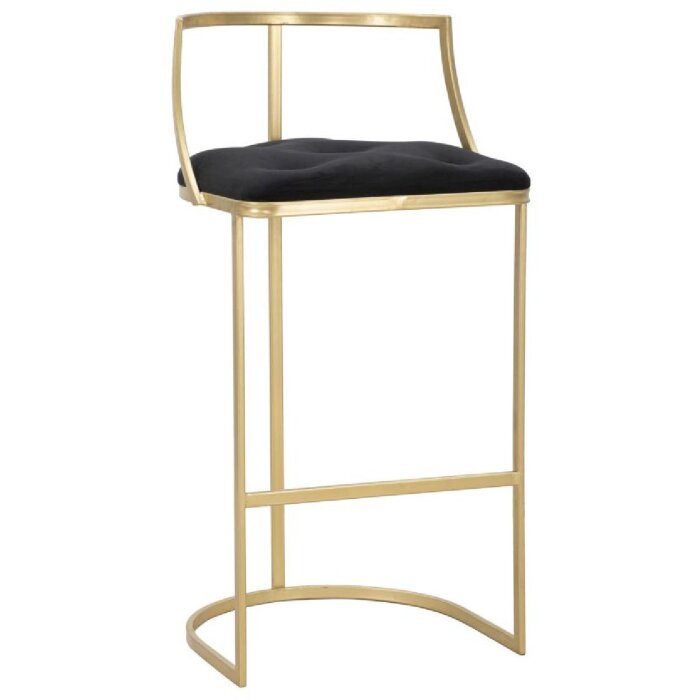 Mauro Ferretti taburet de bar Istanbul Ø 45x90 cm negru auriu