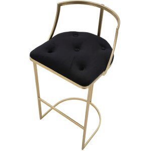 Mauro Ferretti taburet de bar Istanbul Ø 45x90 cm negru auriu