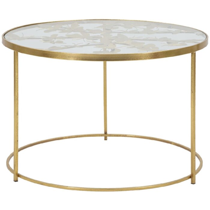 Mauro Ferretti Couchtisch Schmetterlinge Ø 60x40,5 cm gold