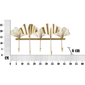 Mauro Ferretti perete cuier 5 frunze 49.5x6x26.3 cm aur