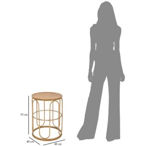 Mauro Ferretti Beistelltisch Samui Ø 40x55 cm naturfarben