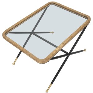 Mauro Ferretti Saint Barth masă de cafea 70x50x45 cm negru maro