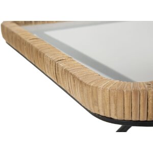 Mauro Ferretti Saint Barth masă de cafea 70x50x45 cm negru maro