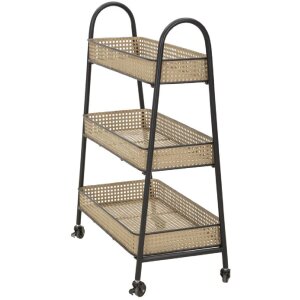 Mauro Ferretti cărucior Fuji 60x30x80 cm negru natural