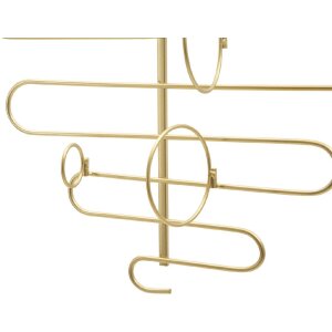 Mauro Ferretti suport de perete pentru sticle Alid 53x13x72 cm auriu pentru 4 sticle