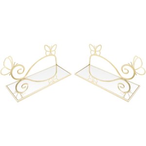 Mauro Ferretti suport de perete fluture set 2 piese 41.5x18x21 cm aur
