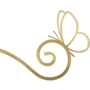 Mauro Ferretti suport de perete fluture set 2 piese 41.5x18x21 cm aur