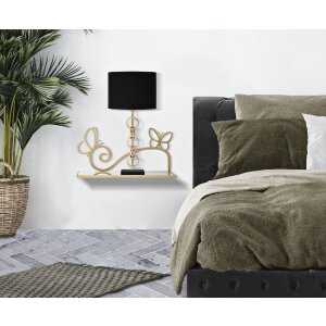 Mauro Ferretti suport de perete fluture set 2 piese 41.5x18x21 cm aur