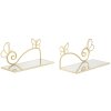 Mauro Ferretti suport de perete fluture set 2 piese 41.5x18x21 cm aur