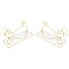 Mauro Ferretti suport de perete fluture set 2 piese 41.5x18x21 cm aur