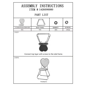 Mauro Ferretti scaun inima 37x47x80 cm aur roz