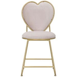 Mauro Ferretti scaun inima 37x47x80 cm aur roz