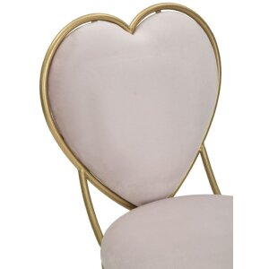 Mauro Ferretti scaun inima 37x47x80 cm aur roz