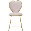 Mauro Ferretti scaun inima 37x47x80 cm aur roz