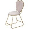 Mauro Ferretti scaun inima 37x47x80 cm aur roz