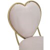 Mauro Ferretti scaun inima 37x47x80 cm aur roz