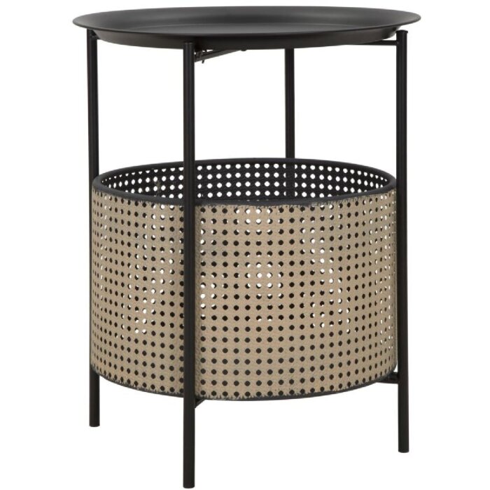 Mauro Ferretti Beistelltisch Osaka Ø 40x50 cm schwarz natur