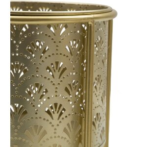 Mauro Ferretti Blumenständer Golvy 2er-Set Ø 21x40 und 19x22 cm gold