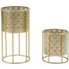 Mauro Ferretti Blumenständer Golvy 2er-Set Ø 21x40 und 19x22 cm gold
