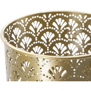 Mauro Ferretti Blumenständer Golvy 2er-Set Ø 21x52 und 19x42 cm gold