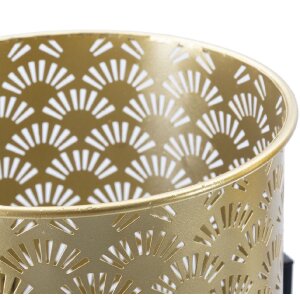 Mauro Ferretti Blumenständer Glissy 2er-Set Ø 21x38 und 19x28 cm gold schwarz