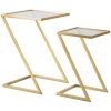 Mauro Ferretti Beistelltische Z 2er Set 40x40x60 und 30x30x50 cm gold