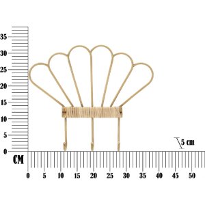 Mauro Ferretti Wandhaken Panama 3 Haken 37,5x5x32,5 cm braun